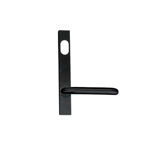 Lockton Insert Mortice Lock Handle - Oval, 3582/3782, External Plate - Stainless Steel in Satin Chrome Black