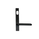 Lockton Insert Mortice Lock Handle - Oval, 3582/3782, External Plate - Stainless Steel in Satin Chrome Black