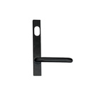 Lockton Insert Mortice Lock Handle - Oval, 3582/3782, External Plate - Stainless Steel in Satin Chrome Black