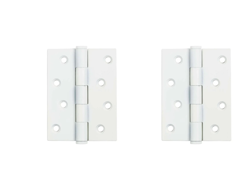 Pair - Steel Butt Hinges 100x75x2.5mm finished - Off White/Surfmist