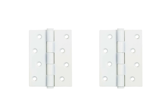 Zinc Plated Steel Butt Hinges - 100x75x2.5mm, Surfmist - Pair
