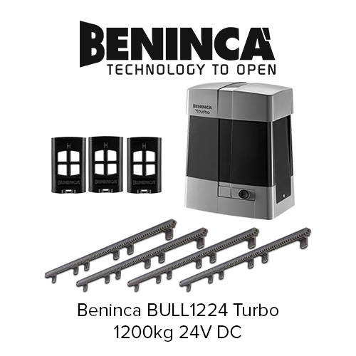 Beninca BULL1224 Turbo 24V 1200kg Complete Kit x 3 remotes