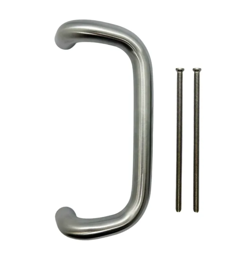 Gate Handle - Pull Handle Only, suits Narrow Style Mortice lock - Stainless Steel in Bright Chrome Silver