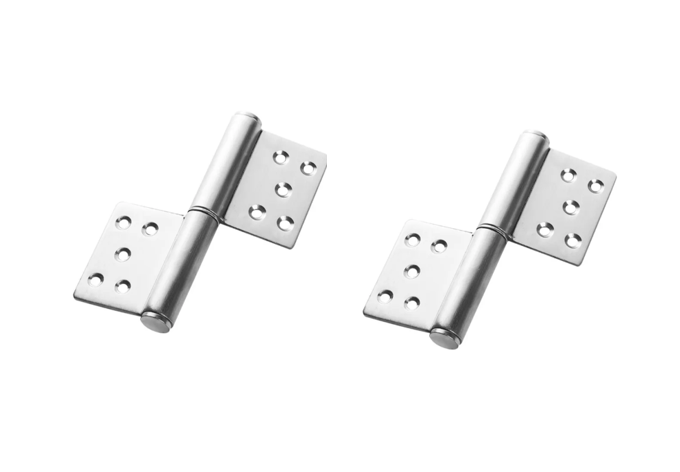 Stainless Steel Screw to Screw Hinges - Reversible, 304 Stainless Steel - Pair