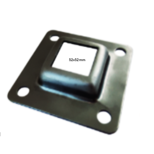 Industrial Steel Pallet / Post Feet 3mm 125x52mm  Square Zinc Finished