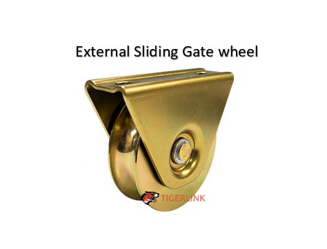Zinc Plated Sliding Gate Wheel - 70mm U Groove External - Double Bearing