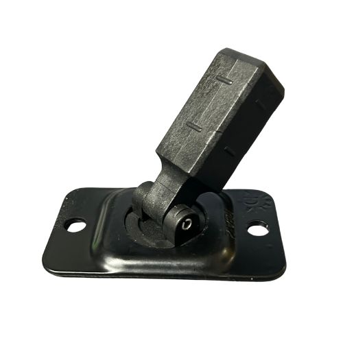 Aluminium Fence Rail Bracket, 25x25mm Tube, Double Lug, 2 Hole - Adjustable (Black Plate)