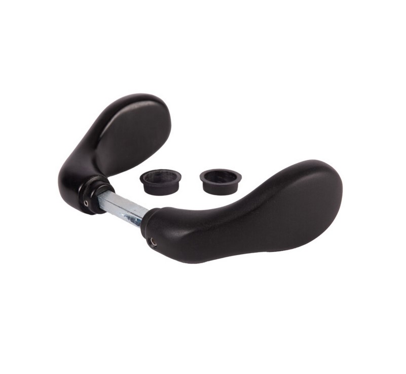 Locinox Insert Mortice Lock Handle - 3000CB - Aluminium in Matt Black - Pair