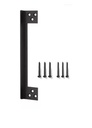 Stainless Steel Swing Gates Latch Guard Plate Outswing Latch Protector Shield L Shaped Security - 280mm - Black