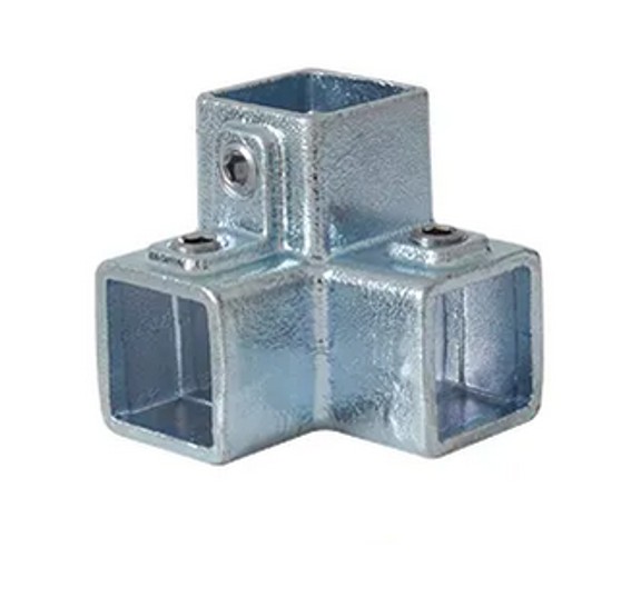 Tigerclamp Double Galvanised Connector 3 Way 90 Elbow  Fit 40x40mm Tube