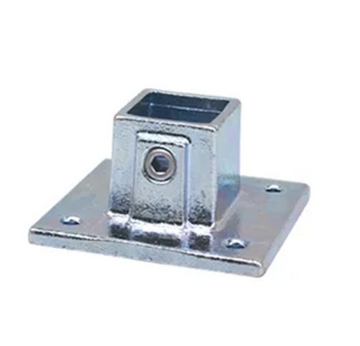 Tigerclamp Double Galvanised Connector Base Flange  Fit 40x40mm Tube
