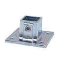 Tigerclamp Double Galvanised Connector Base Flange  Fit 40x40mm Tube