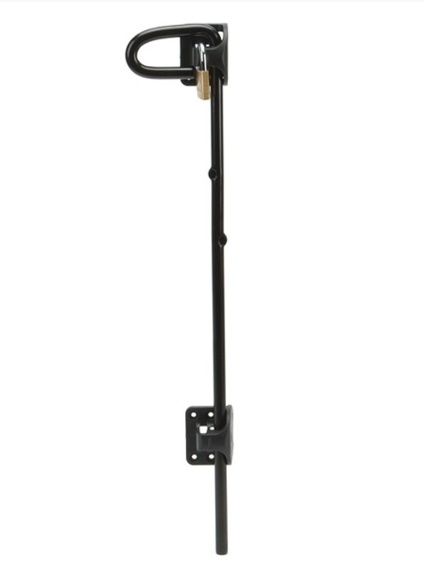 D&D Q-Bolt Drop Bolt Padlockable with Padlock For Metal Gates: 16mm Pin, 1020mm Long