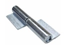 Zinc Plated Weld to Weld Flag Hinge - 16mm Pin, Reversible, Silver - Single