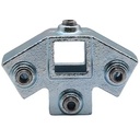 Tigerclamp Double Galvanised Connector Square Sleeve JointFit 40x40mm Tube