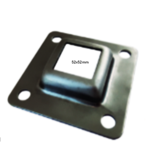 [SE888] Industrial Steel Pallet / Post Feet 3mm 125x52mm  Square Zinc Finished
