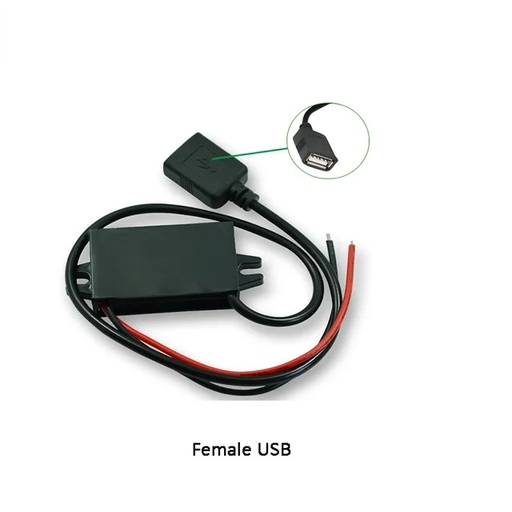 [ET911] 12/24VDC to 5V3A Step Down Converter with Female USB