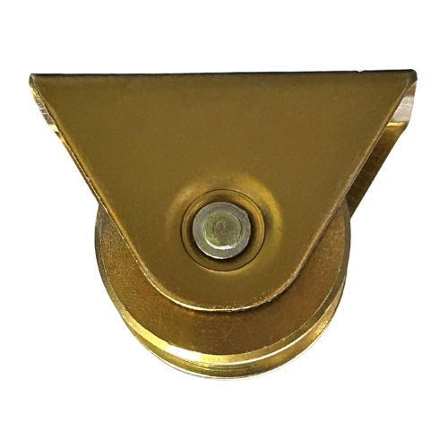 [WH360] Galvanised Steel Sliding Gate Wheel - 40mm U Groove External - Double Bearing