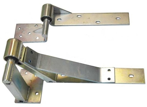 [HGRH486] Residential Rising Gate Hinges - Type A, Silver, LH Side - Pair