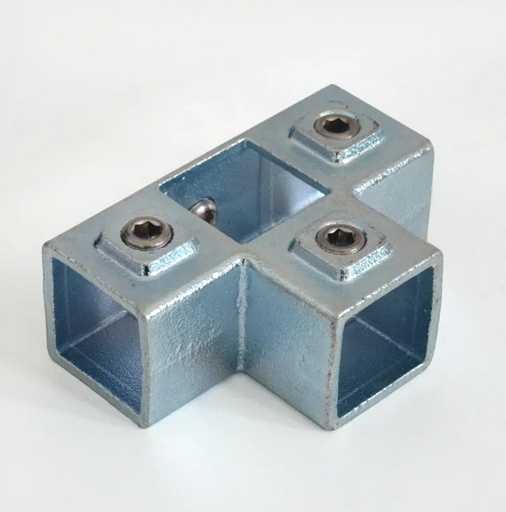 [STKC176] Tigerclamp Double Galvanised Connector Side Outlet Tee  Fit 40x40mm Tube