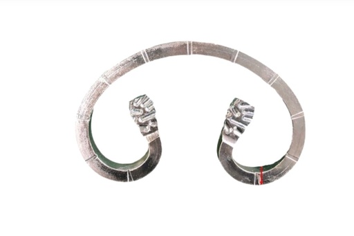[MT112] Steel C Scrolls  125x 80 x 8 mm with notched - Zinc Plated
