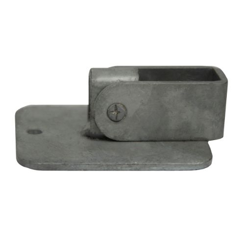 [BKRB472] Steel Fence Rail Bracket, 25x25mm Tube, Double Lug, 2 Hole - Adjustable