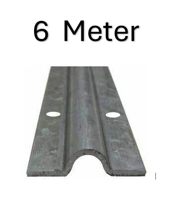 [RT392] Galvanised steel U Groove Above Ground Floor Track for Sliding Gates 6 Metres (pick up only)