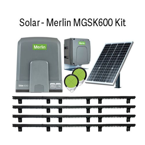 [GMSG611SLK] Solar Merlin 600kg Sliding Gate Motor Kit