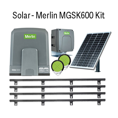 [GMSG611SVK] Solar Merlin 600kg Sliding Gate Motor Kit
