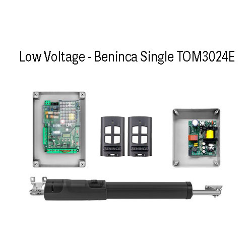 [MOT370SLVK] Low Voltage Beninca Single TOM3024E Kit