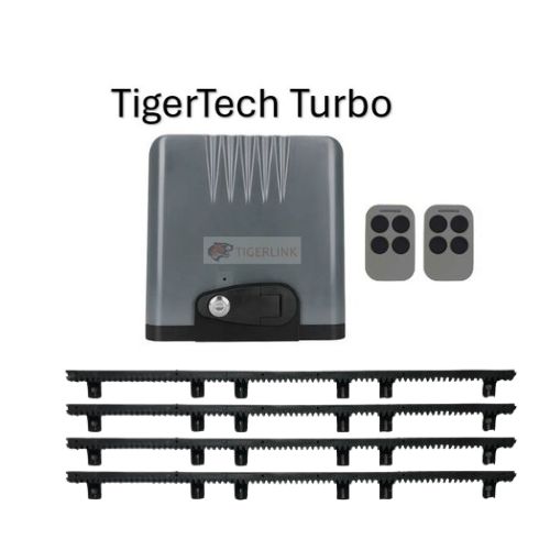 [GMSG036] TigerTech 1000kg Heavy Duty Sliding Gate Motor Kit with 2 Remotes - App & Wi-Fi Control