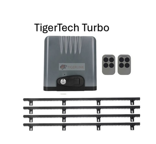 [GMSG036] TigerTech 240V 1000kg Heavy Duty Sliding Gate Motor Kit with 2 Remotes