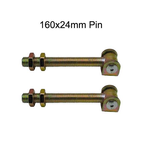 [HN046] Zinc Plated Adjustable Swing Gate Hinge - 24mm Pin, 160mm Neck - Pair