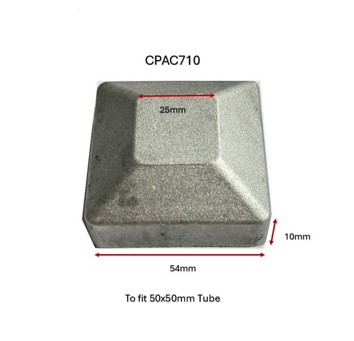 [CPAC710] Aluminium Cap Square for tube size 50x50mm