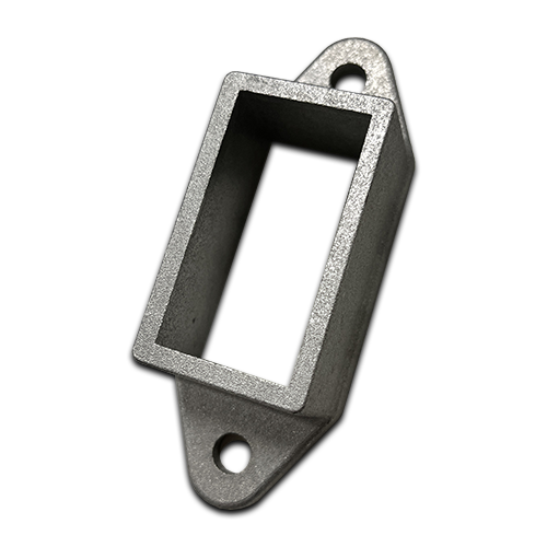 [BKRB526] Aluminium Fence Rail Bracket, 50x25mm Tube, Double Lug, 2 Holes