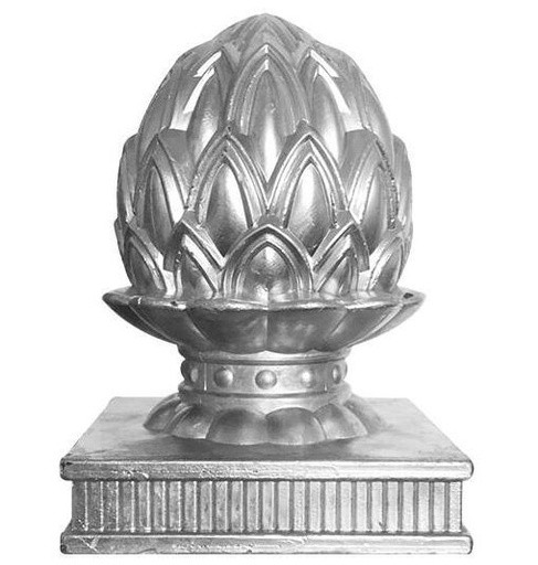 [MS704] Aluminium Post Decorative Top End Cap for 100x100mm Posts - Lotus
