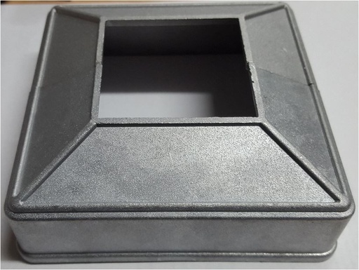 [SE719] Square Aluminium Base Plate Cover: 25x25mm Post, 65x65mm Base - 2PC