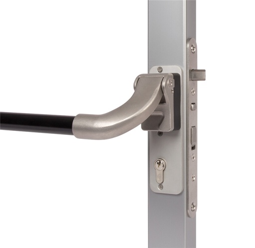 [GH051] Aluminium push bar for insert locks Black Colour -PUSHBAR-H- 1400mm long