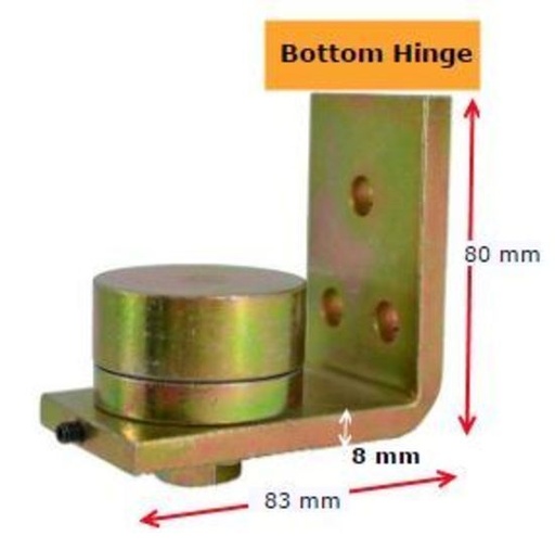 [HN419] Bearing Hinge - Bolt On - 400kg Bottom Only