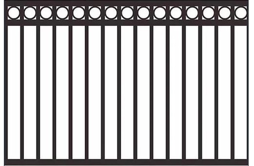 [FP003] Botanic Ring Top Design Fence Panel 1200x2000mm Black- pick up only