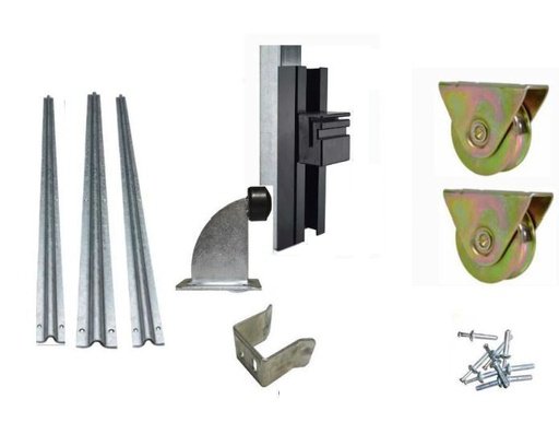 [Kit26] DIY Sliding Gate Kit-90mm External Wheel Double bearing  3 Tracks for Picket Top or Uneven ground Gates