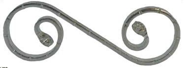 [MT211] Double Scroll- Scroll  200x80x12x6mm - Zinc Plated