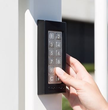 [ET206] Digital Wired Keypad for Gate Slimstone with 2 integrated relays in Black Colour