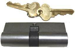 [FK375] Euro Key Barrel 70mm 5 Pin Double keyed Cylinder C4- Satin Chrome