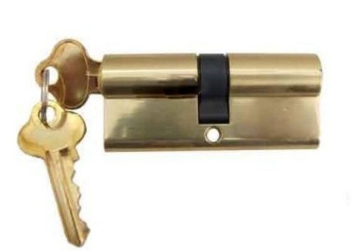 [FK376] Euro Key Barrel, 70mm Full Cylinder, Keyed Different - Brass