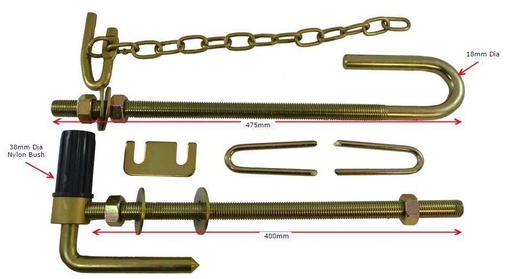 [HN562] Anti-Twist Farm Gate Hinge Set - 400x32NB