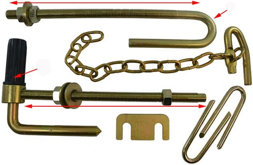 [HN565] Anti-Twist Farm Gate Hinge Set - 350x25NB