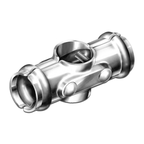 [HN376] Galvanised Cross Fitting Tube Connector - 25NB x 25NB