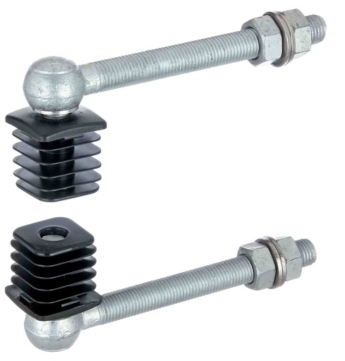 [HN462] Locinox Galvanised Steel Light Gate Hinges - 40x40mm Frame - Pair