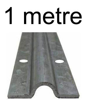 [RT376] Galvanised steel U Groove Above Ground Floor Track for Sliding Gates 1 Meters